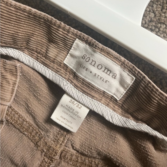 Sonoma brown corduroy pants, size 36/32 - Picture 5 of 6